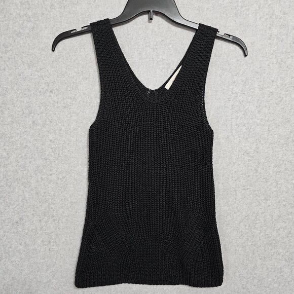 Loft Chunky Knit Tank Top Size S Black Womens - Picture 1 of 8
